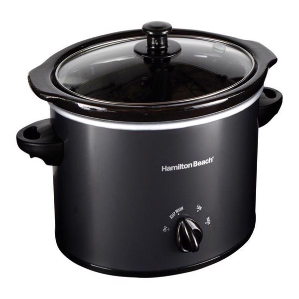 Hamilton Beach 3 qt Black Stoneware Slow Cooker 33231